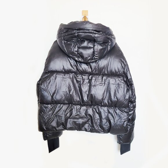 Gap Big Puff Cropped Black PrimaLoft Jacket BNWT - Size Large - Picture 4 of 15